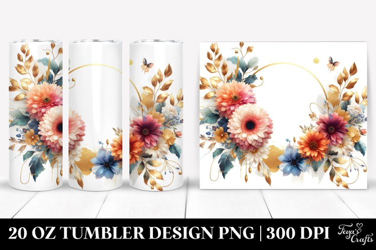 Abstract Golden Frame | 20 Oz Tumbler example image 1