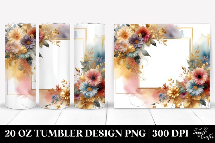 Abstract Golden Frame | 20 Oz Tumbler example image 1