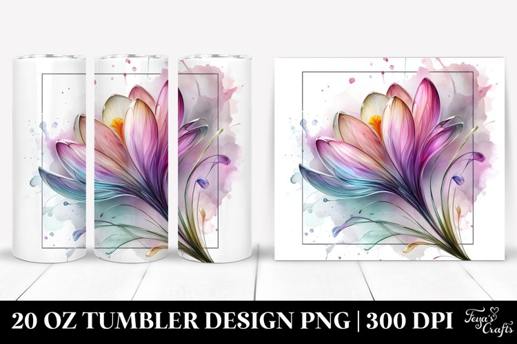 Abstract y Shiny Crocus, Transparent 20 Oz Tumbler