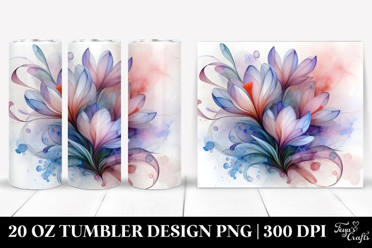 Abstract Pastel Crocus 20 Oz Tumbler example image 1