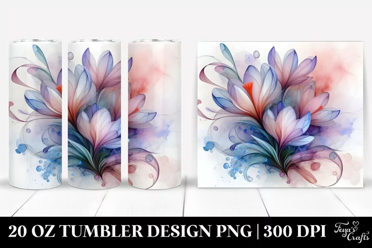 Abstract Pastel Crocus 20 Oz Tumbler
