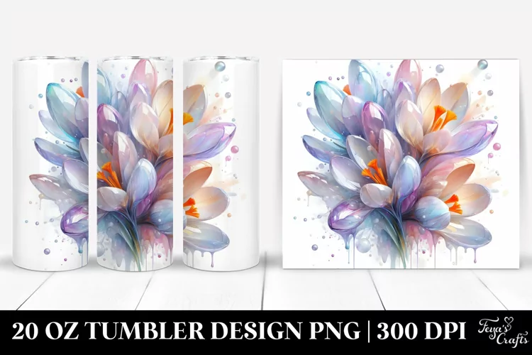 Abstract Pastel Crocus 20 Oz Tumbler