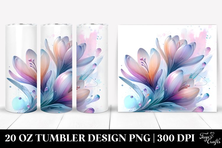 Abstract Pastel Crocus 20 Oz Tumbler example image 1