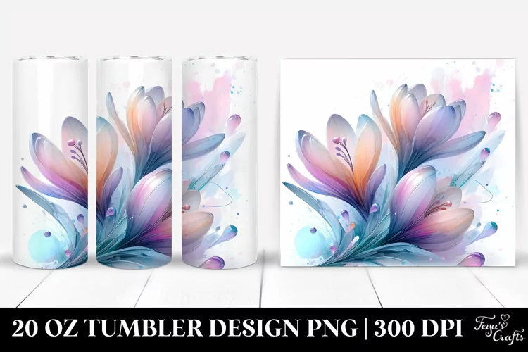 Abstract Pastel Crocus 20 Oz Tumbler