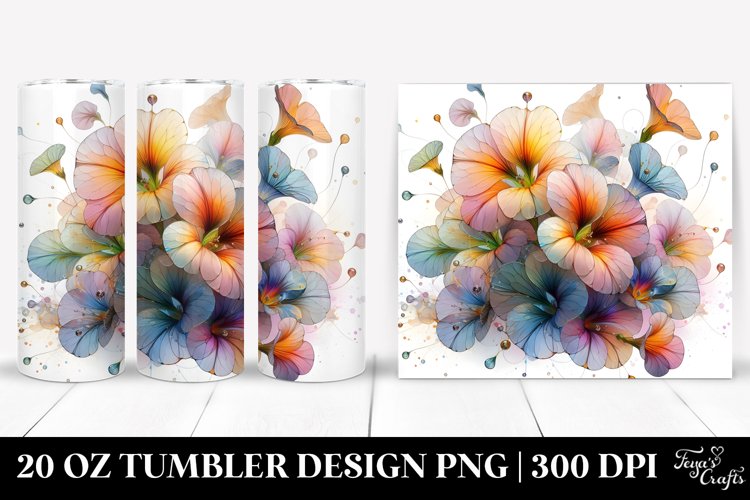 Abstract Nasturtium with Metalic Insertions example image 1