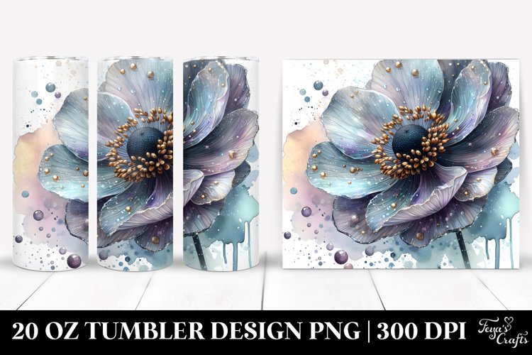 Shiny Anemone Design | 20 oz Tumbler example image 1