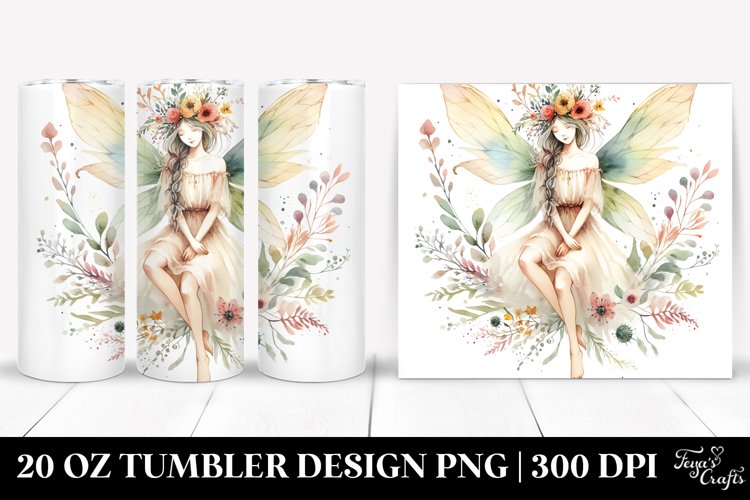 Washed Boho Fairy Cartoon | 20 oz Tumbler