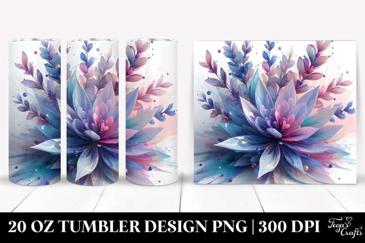 Abstract Pastel Lobelia 20 Oz Tumbler example image 1