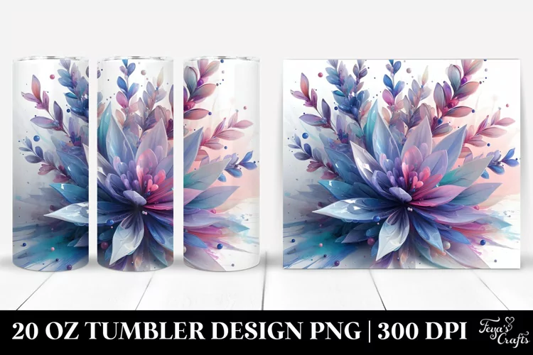 Abstract Pastel Lobelia 20 Oz Tumbler