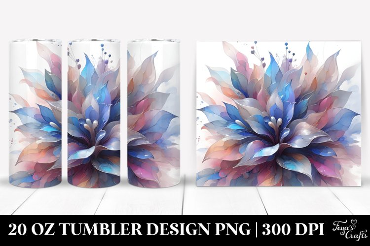 Abstract Pastel Lobelia 20 Oz Tumbler example image 1