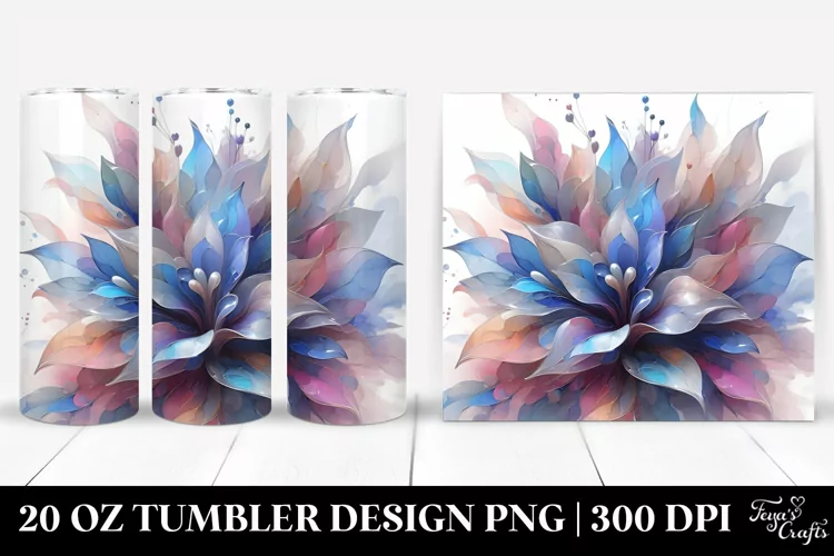 Abstract Pastel Lobelia 20 Oz Tumbler