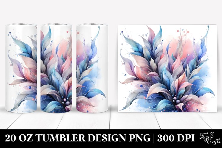 Abstract Pastel Lobelia 20 Oz Tumbler example image 1