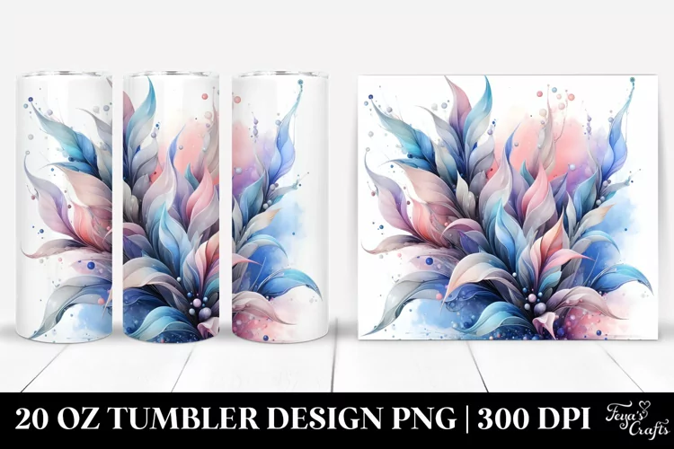 Abstract Pastel Lobelia 20 Oz Tumbler