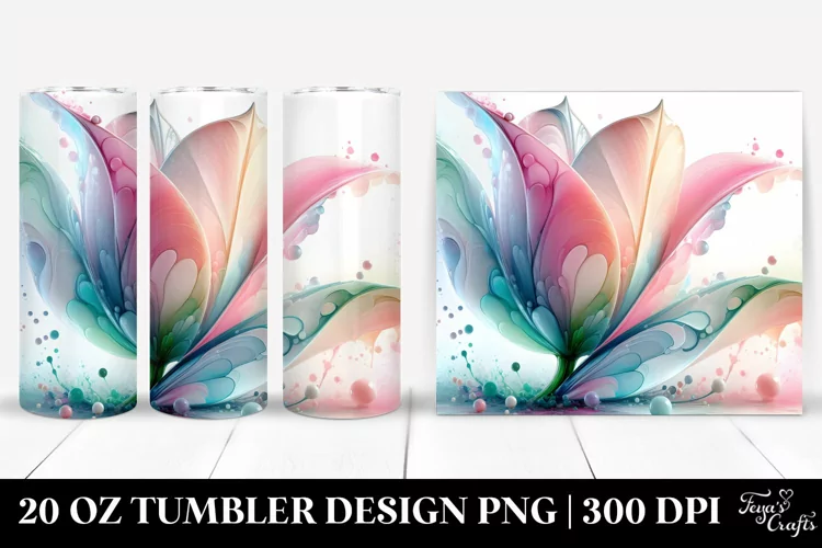 Abstract Pastel Tulip 20 Oz Tumbler
