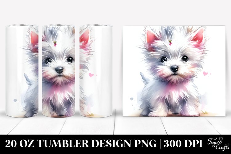 Expressive Baby West Highland White Terrier | 20 oz Tumbler example image 1