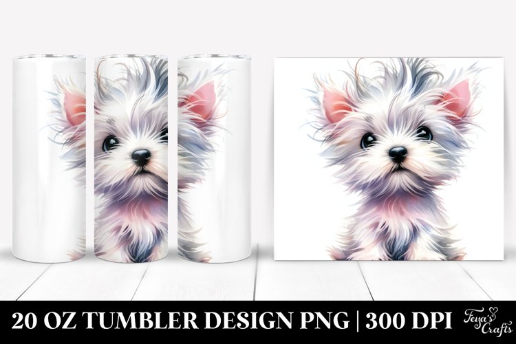 Expressive Baby West Highland White Terrier | 20 oz Tumbler example image 1
