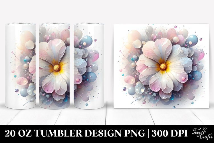 Abstract Glossy Primrose 20 Oz Tumbler
