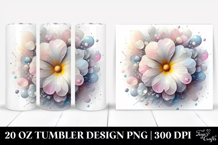 Abstract Glossy Primrose 20 Oz Tumbler