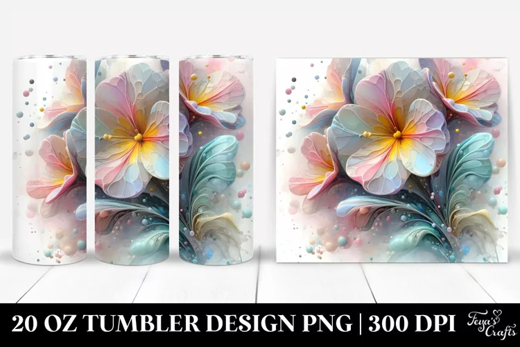 Abstract Glossy Primrose 20 Oz Tumbler