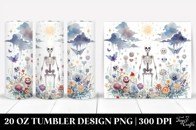 Very Simple Watercolor Undead Tumbler | 20 oz Tumbler