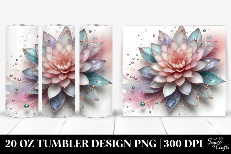 Shiny Dahlia, High-Quality 20 Oz Tumbler example image 1