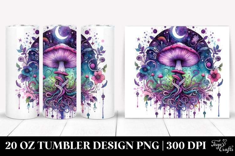 Vibrant Celestial Mushroom 20 Oz Tumbler