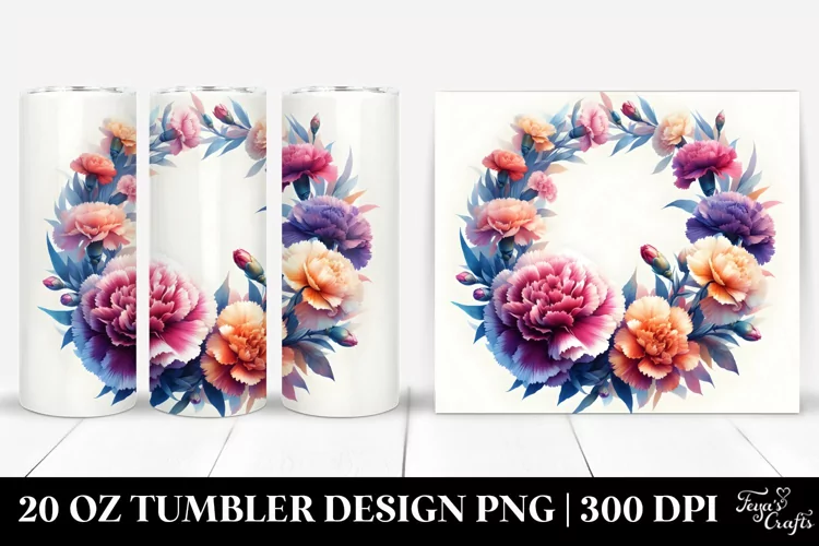 Vibrant Wreath Carnation | 20 oz Tumbler