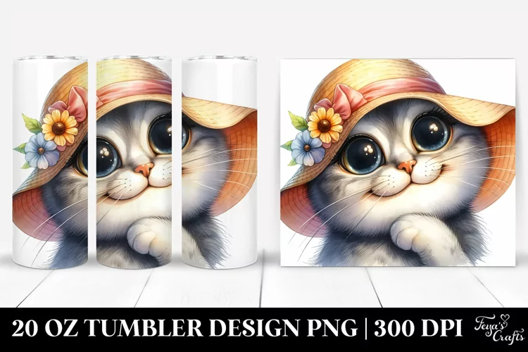 Cat Sun Hat Contempt | 20 oz Tumbler