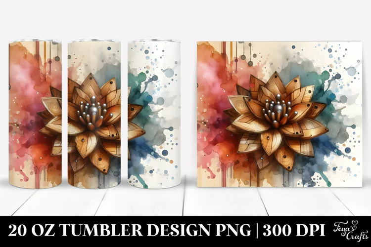 Abstract Stained Dahlia | 20 Oz Tumbler