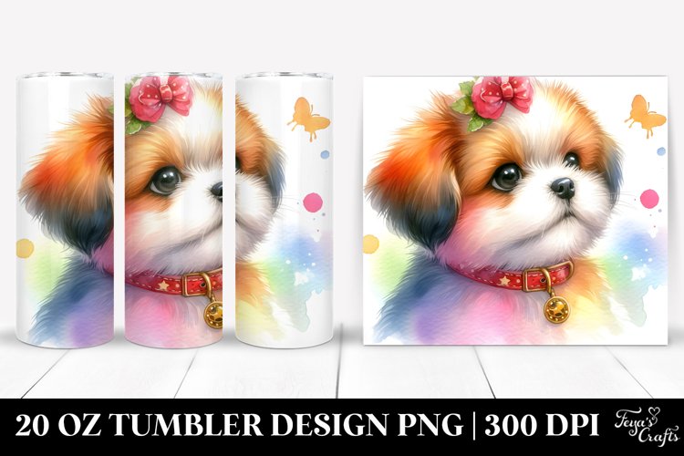 tumbling,Cute Dog Autumn Leaves | 20 oz Tumbler