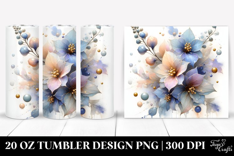 Glistening Delphinium, 20 Oz Tumbler example image 1