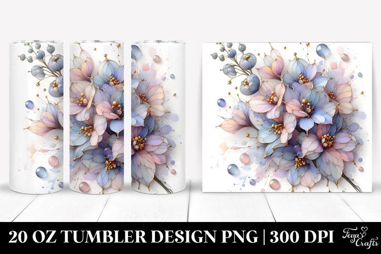 Shiny Delphinium, 20 Oz Tumbler example image 1