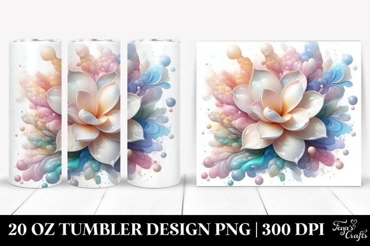 Glossy Gardenia, 20 Oz Tumbler example image 1