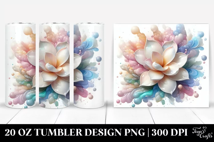 Glossy Gardenia, 20 Oz Tumbler