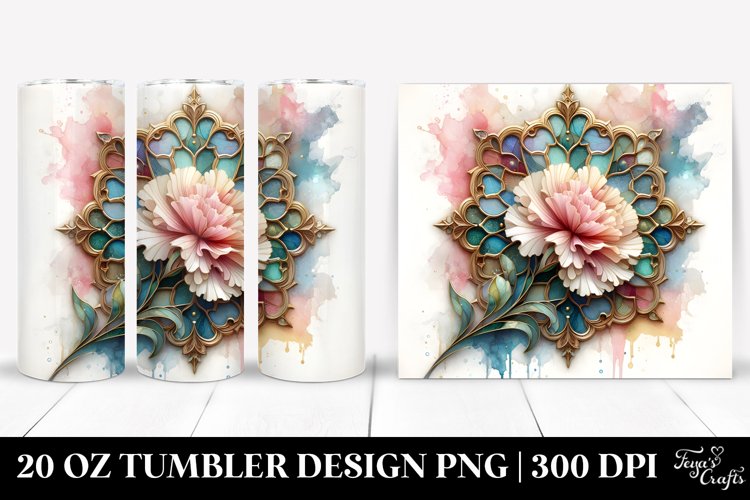 Shiny Carnation, 20 Oz Tumbler example image 1