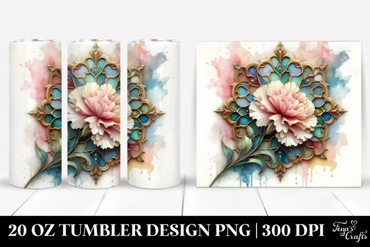 Shiny Carnation, 20 Oz Tumbler