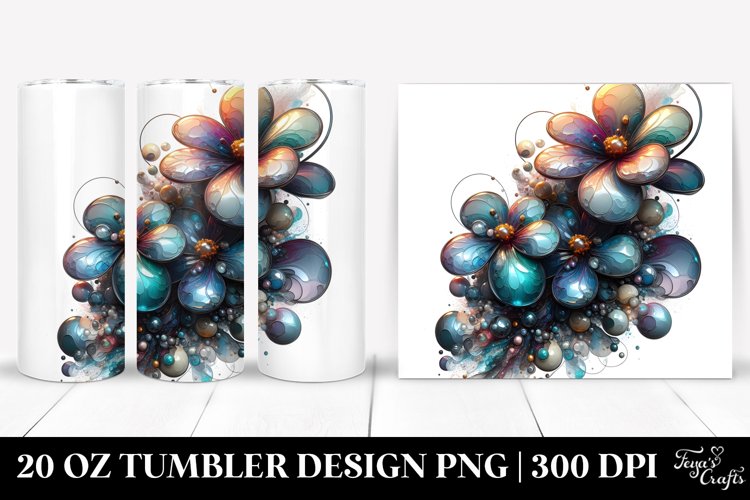 Glossy Impatiens with Metallic Insertions | 20 Oz Tumbler example image 1
