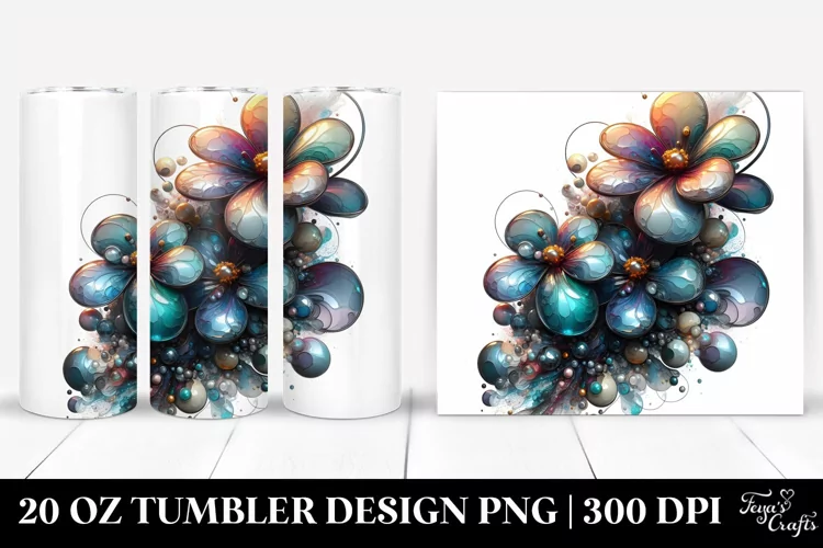Glossy Impatiens with Metallic Insertions | 20 Oz Tumbler