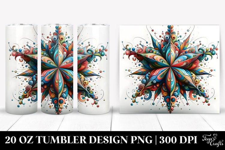 Wimsical Colorfull Star | 20 Oz Tumbler example image 1
