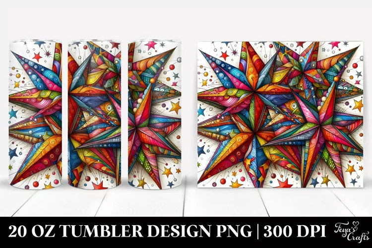 Wimsical Colorfull Star | 20 Oz Tumbler