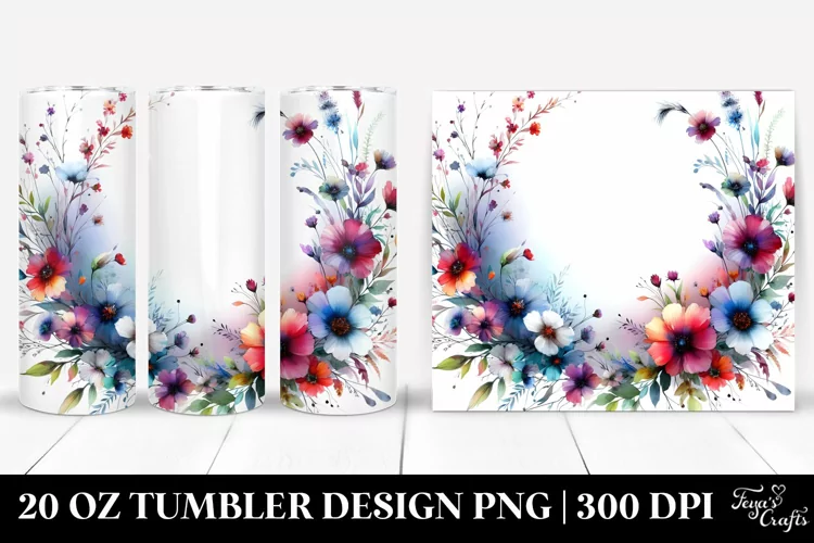 Vibrant Wild Flowers Abstract | 20 Oz Tumbler
