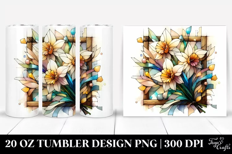 Pastel Wooden Narcissus 20 Oz Tumbler
