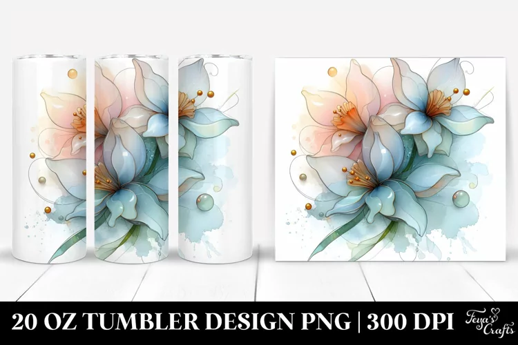 Glossy Narcissus Stained , High-Res 20 Oz Tumbler