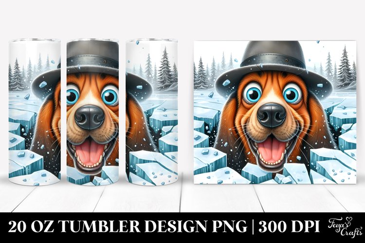 Funny Crazy Looking Bloodhound | 20 Oz Tumbler example image 1