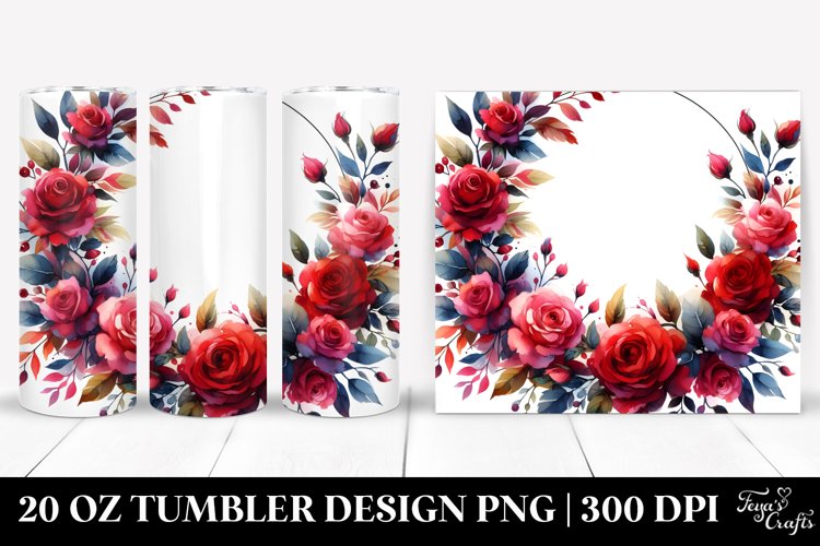 bouquet, GOLD FOIL, lobelia, splash | 20 Oz Tumbler