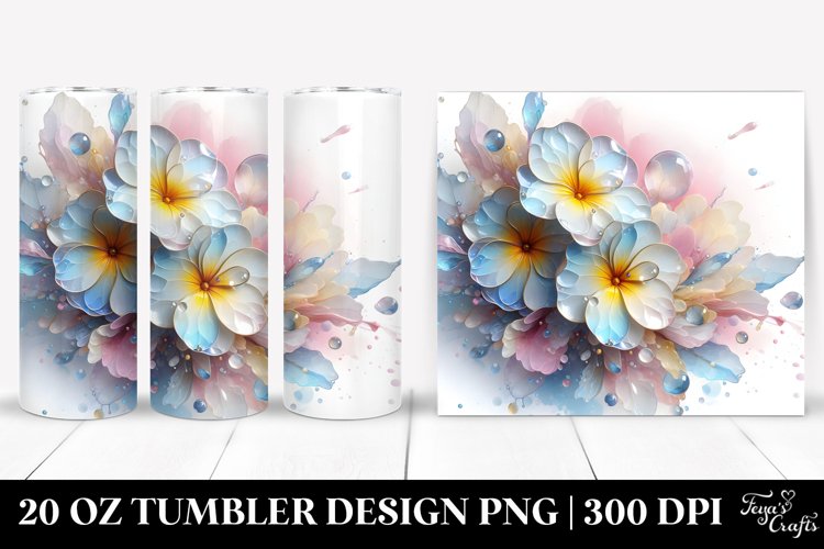 Abstract Pastel Primrose Art, Transparent 20 Oz Tumbler example image 1
