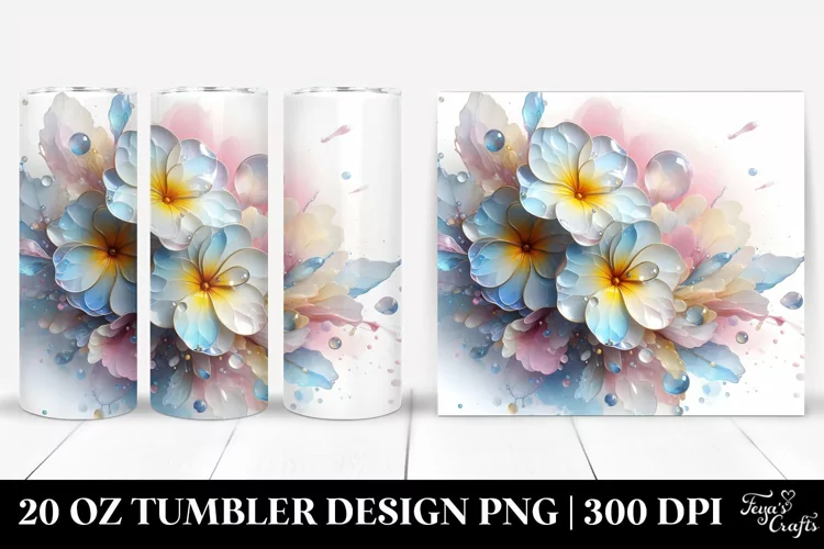 Abstract Pastel Primrose Art, Transparent 20 Oz Tumbler