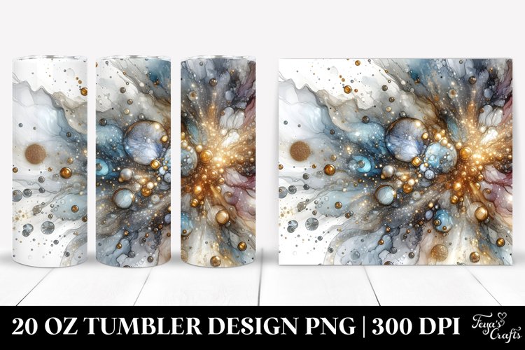 Golden Insertions Shiny Cosmos | 20 Oz Tumbler example image 1