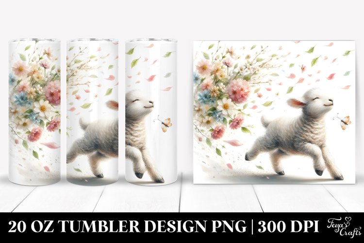 Lamb Tumbler, 20 oz Skinny Tumbler Wrap