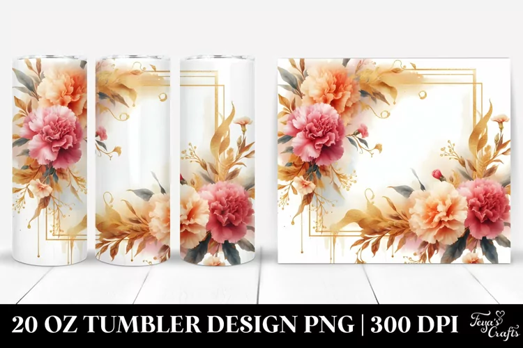Vibrant Golden Carnation Frame | 20 Oz Tumbler